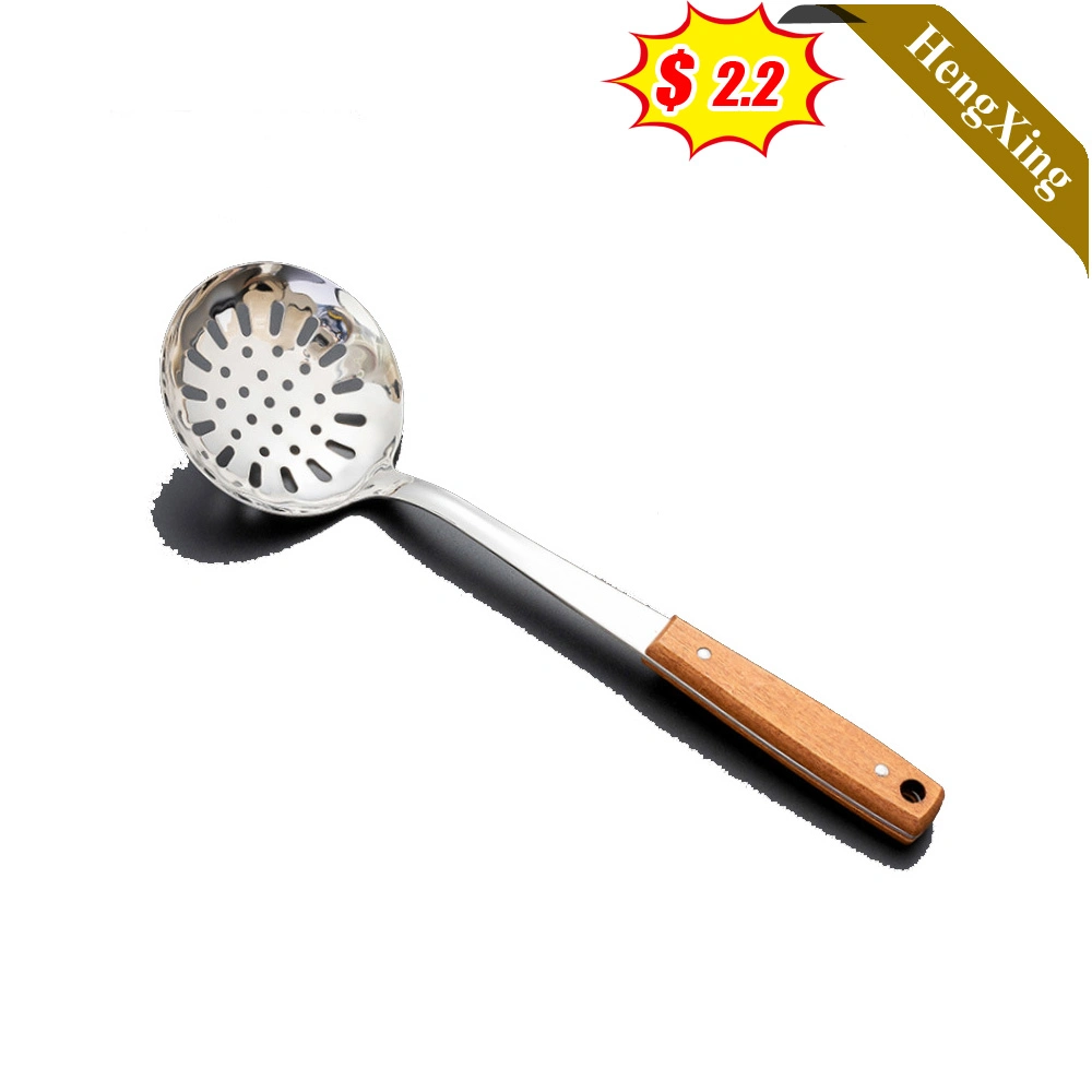 Best Quality Kitchen Appliance Cooking Tool Kitchen Utensil Set with Wooden Handle Stainless Steel Kitchenware (UL-22FD225)