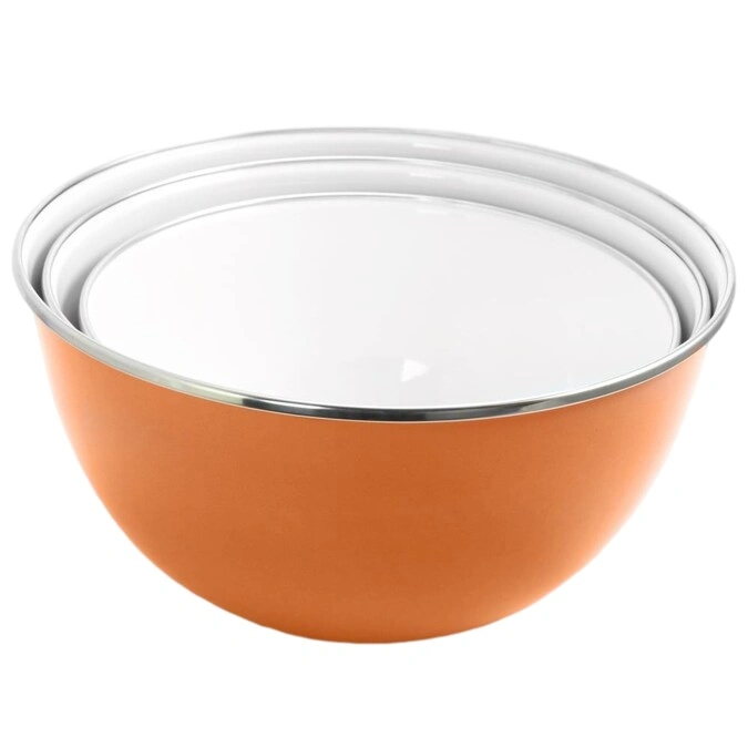 Best Price Bowl Sets Carbon Steel Storage Bowl Enamel Cookware Enamel Salad Bowl Set