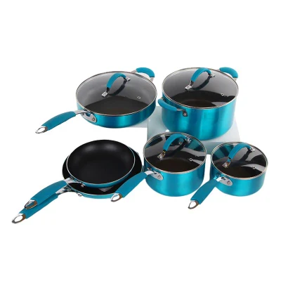 Fashion Style Non Stick Aluminum Cookware Set with Pots and Frying Pans
